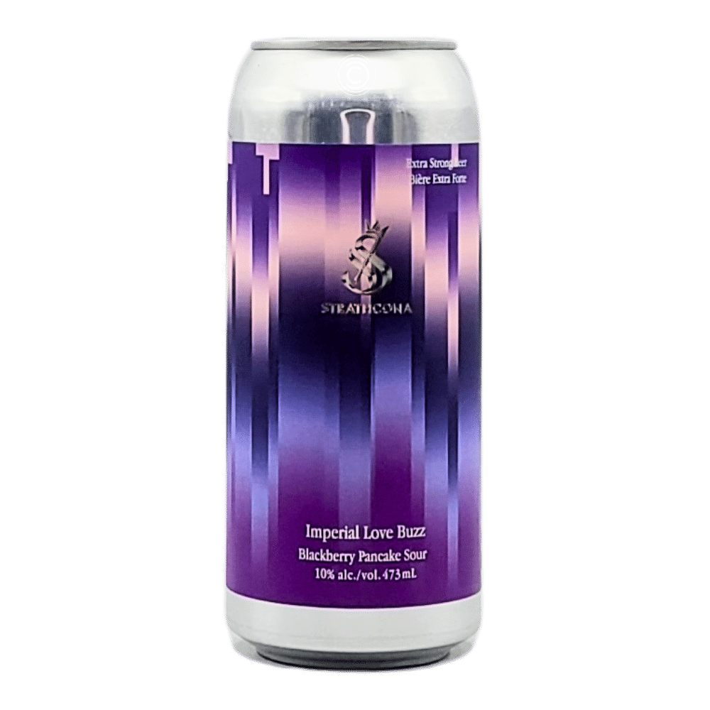 Imperial Love Buzz - Blackberry Pancake Sour by Strathcona Beer Company, beer label