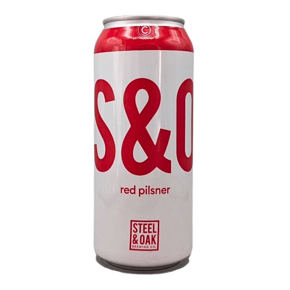 Red Pilsner by Steel & Oak Brewing Co., beer label