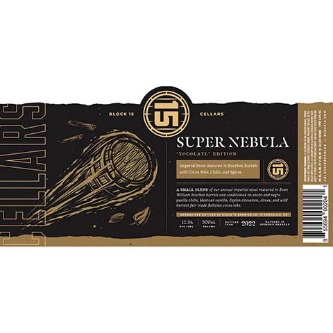 Block 15 Super Nebula Xocolatl Edition Imperial Stout by Block 15, beer label