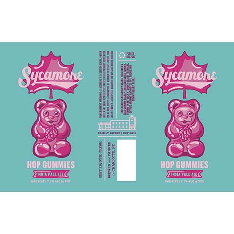 Sycamore Hop Gummies IPA by Sycamore Brewing, beer label