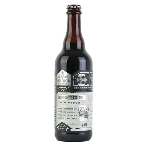 Bottle Logic More Time To Explain Stout by Bottle Logic Brewing, beer label