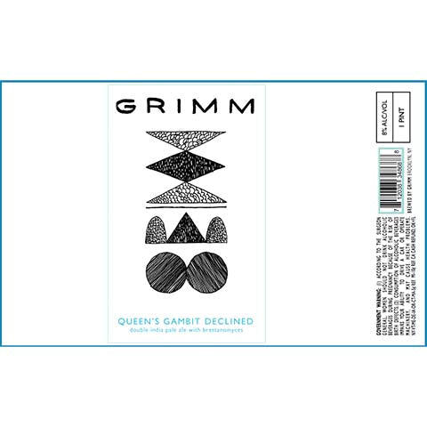 Grimm Queen's Gambit Declined DIPA by Grimm Artisanal Ales, beer label