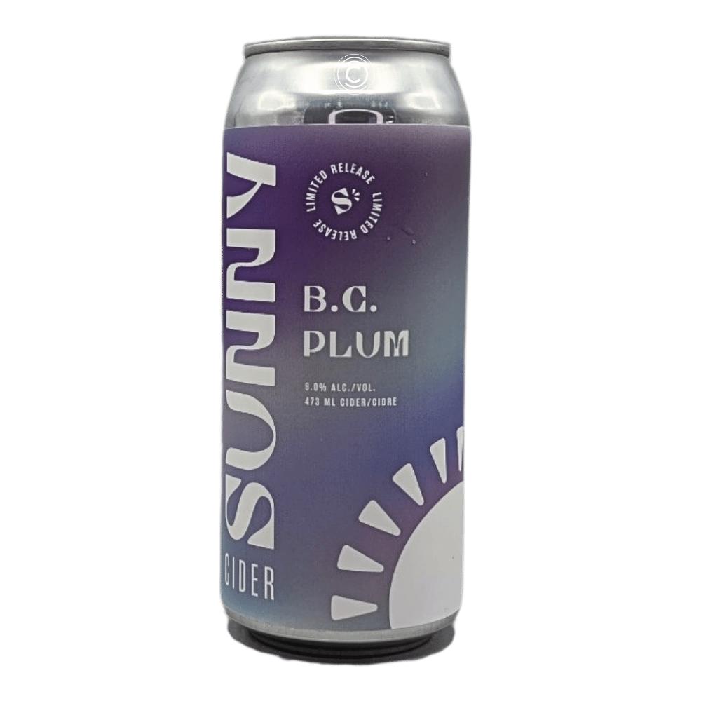B.C. Plum Cider by SunnyCider, beer label