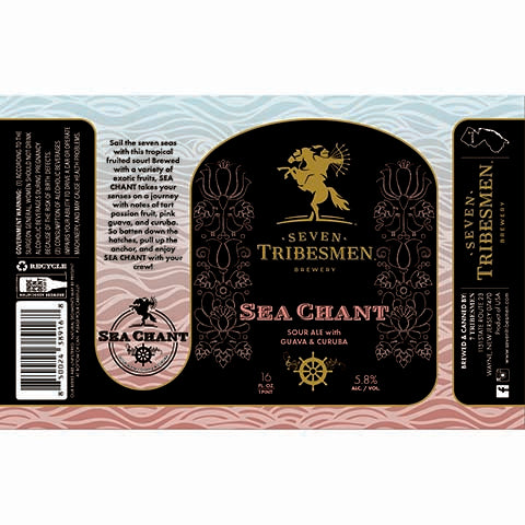 Seven Tribesmen Sea Chant Sour Ale by 7 Tribesmen, beer label