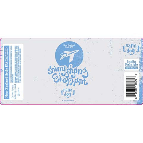 Nano Dog Shiny Flying Elephant IPA by BrewDog, beer label