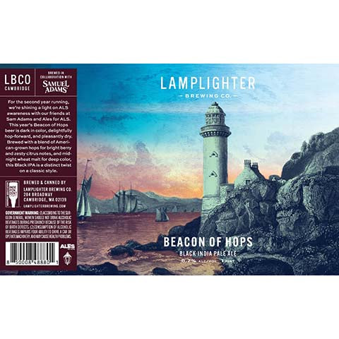 Lamplighter Beacon Of Hops Black IPA by Lamplighter Brewing Co., beer label