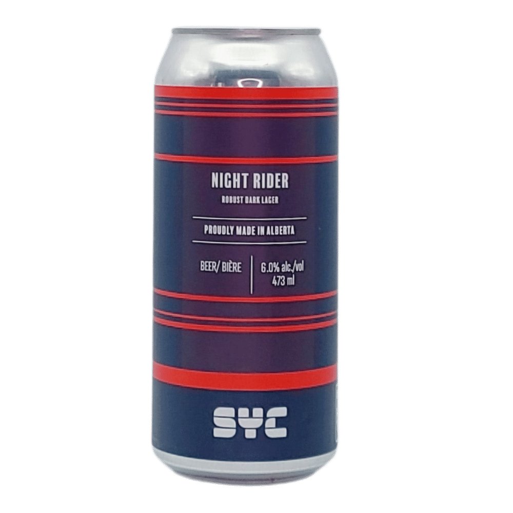 Night Rider Dark Lager by SYC Brewing Co., beer label