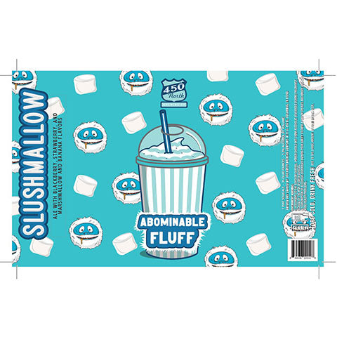 450 North Abominable Fluff Slushmallow Sour Ale by 450 North Brewing Company, beer label