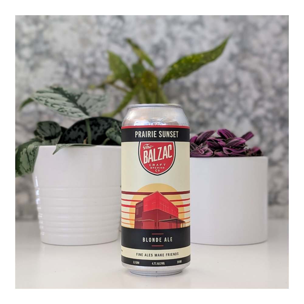 Prairie Sunset Blonde Ale by Balzac Craft Brewing Company, beer label