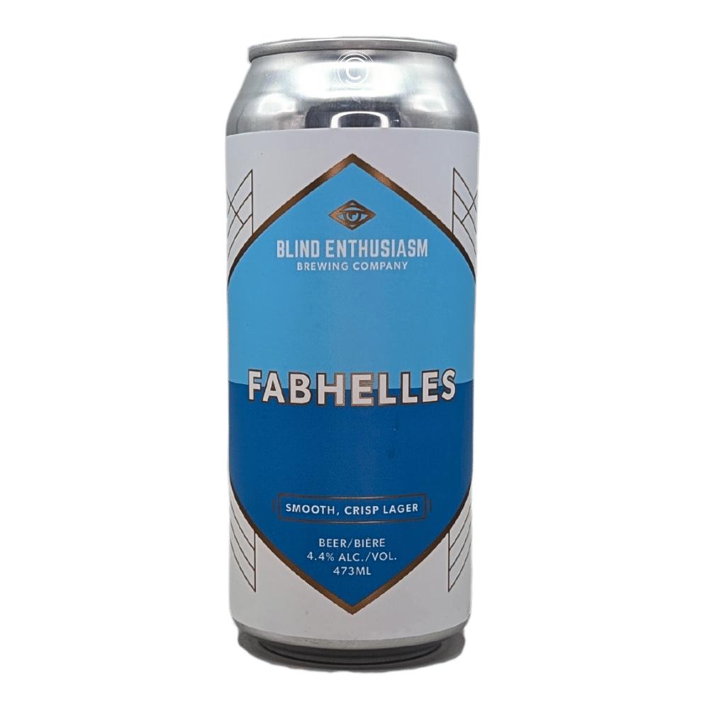 Fabhelles Helles Lager by Blind Enthusiasm Brewing Company, beer label