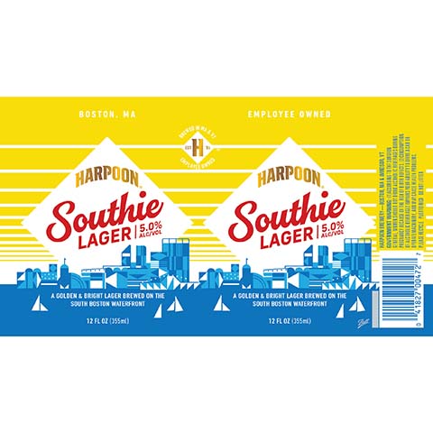 Harpoon Southie Lager by Harpoon Brewery, beer label