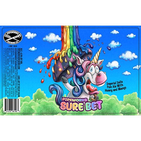 Pipeworks Sure Bet Imperial IPA by Pipeworks Brewing Co, beer label