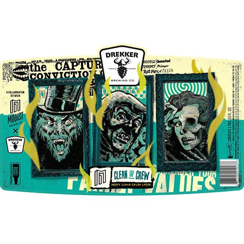 Drekker Clean Up Crew Lager by Drekker Brewing Company, beer label