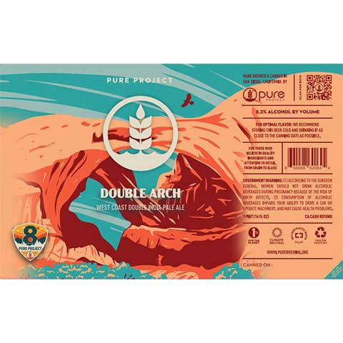 Pure Project Double Arch DIPA by Pure Project, beer label