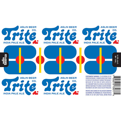 Aslin Trite IPA by Aslin Beer Company, beer label