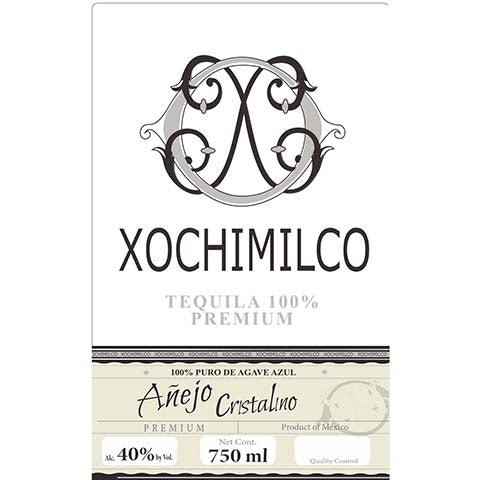 Xochimilco Tequila Anejo Cristalino by Senic International Corp., beer label