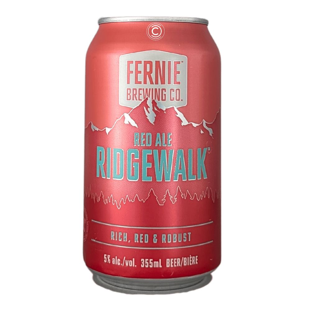 Ridgewalk Red Ale by Fernie Brewing Co, beer label