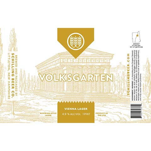 Schilling Volksgarten Vienna Lager by Schilling Beer Co, beer label