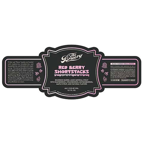 Bruery Red Berry Shortstacks Imperial Stout by The Bruery, beer label