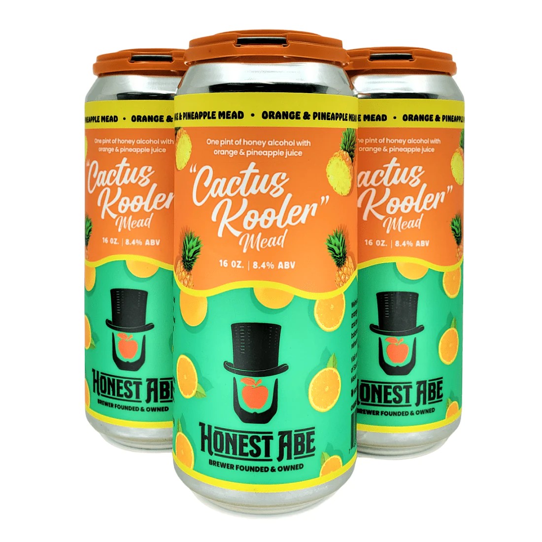 Honest Abe 'Cactus Kooler' Orange & Pineapple Mead 4-Pack by 21st Amendment Brewery, beer label