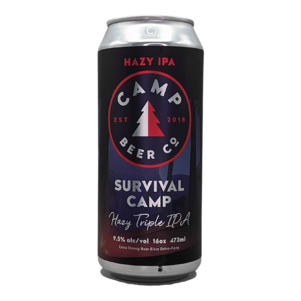 Survival Camp Hazy Triple IPA by Camp Beer Co., beer label