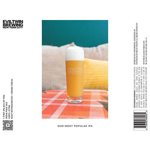 Evil Twin Our Most Popular IPA by Evil Twin Brewing, beer label