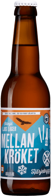 Mellankröket Ljus Lager Härjebrygg by Härjedalens bryggeriaktiebolag, beer label