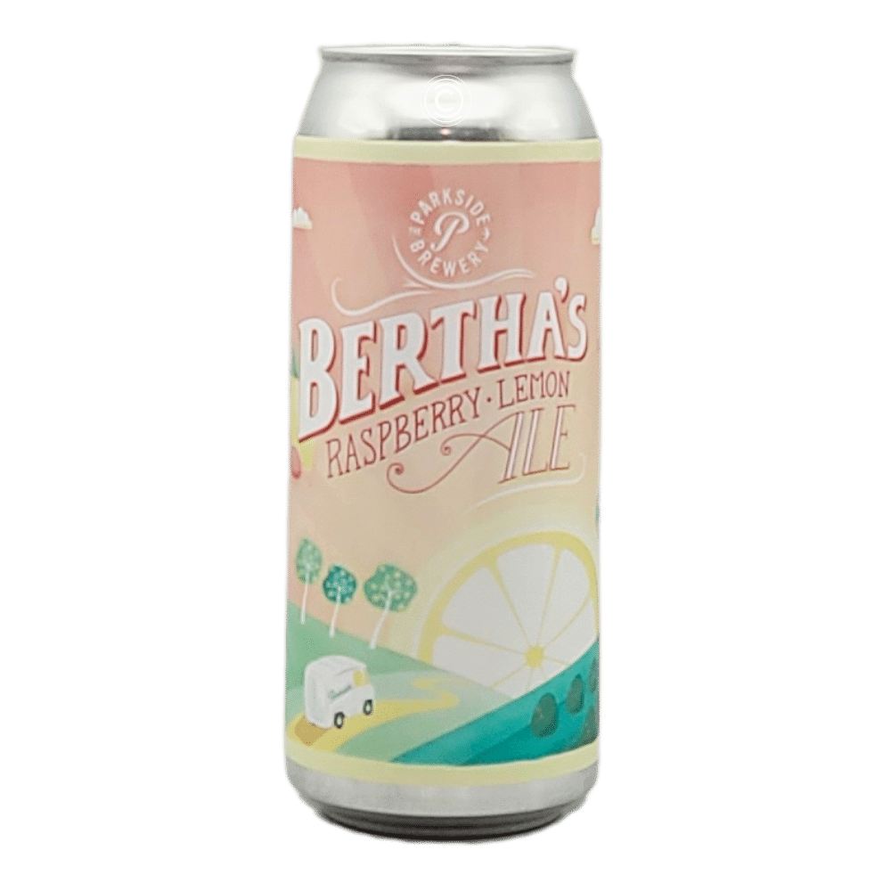 Bertha's Raspberry Lemon Ale by The Parkside Brewery, beer label