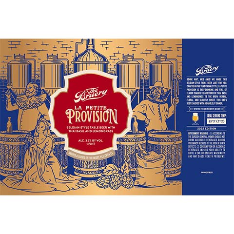 Bruery La Petite Provision by The Bruery, beer label