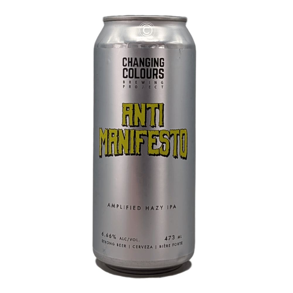 Anti Manifesto Amplified Hazy IPA by Changing Colours Brewing Project, beer label