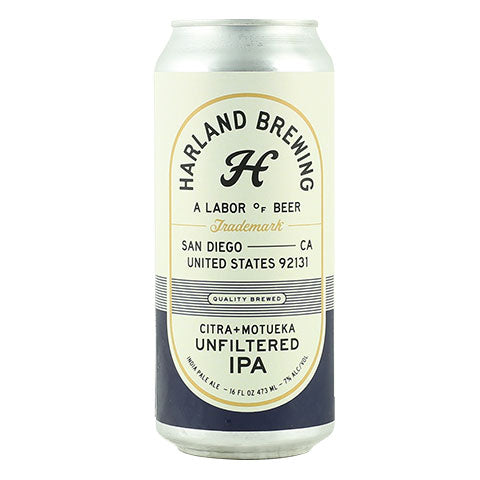 Harland Unfiltered IPA by Harland Brewing Co, beer label