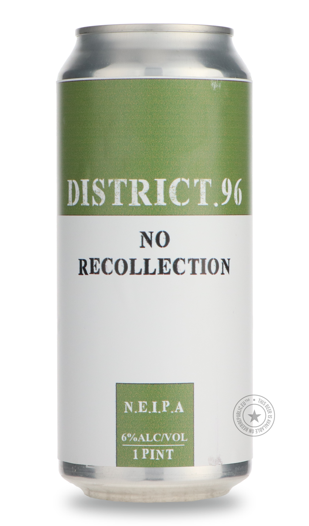 No Recollection by District 96, beer label
