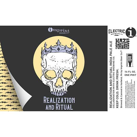 Imprint Realization and Ritual IPA by Imprint Beer Company, beer label