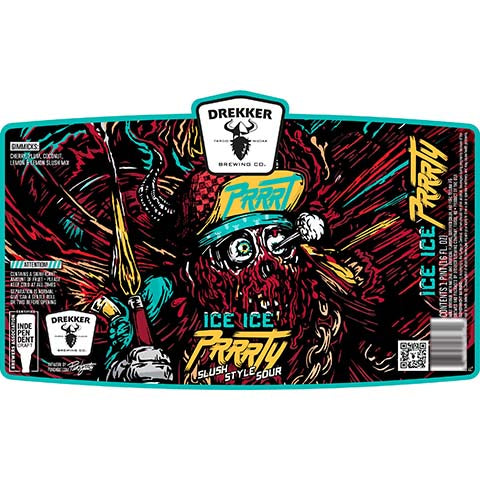 Drekker PRRRT Ice Ice PRRRTY Slush Sour Ale by Drekker Brewing Company, beer label