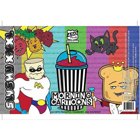 450 North Slushy XXXL Morning Cartoons Sour Ale by 450 North Brewing Company, beer label