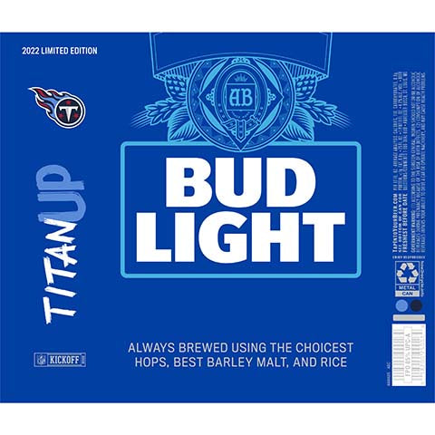 Bud Light Titan Up by Anheuser-Busch, beer label