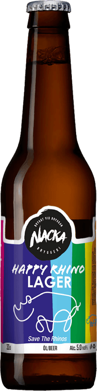 Happy Rhino by Nacka Bryggeri, beer label