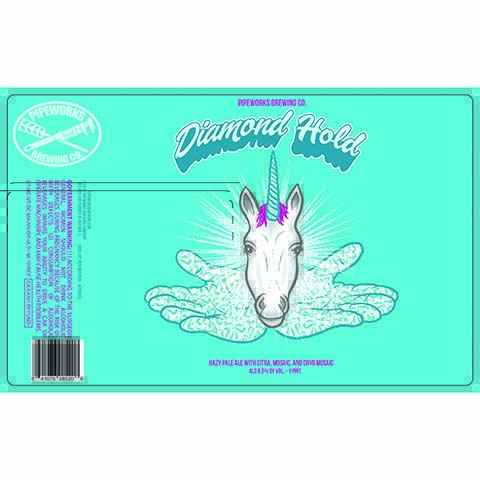Pipeworks Diamond Hold Hazy Pale Ale by Pipeworks Brewing Co, beer label