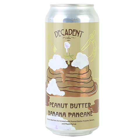 Decadent Peanut Butter Banana Pancake DIPA by Decadent Ales, beer label