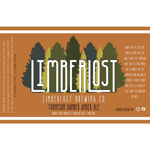 Limberlost Thompson Damber Amber Ale by Limberlost Brewing Co., beer label