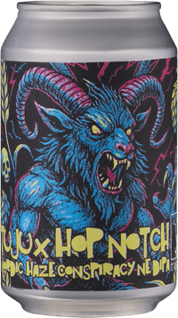 x Tuju Nordic Haze Conspiracy NE DIPA by Hop Notch Brewing, beer label