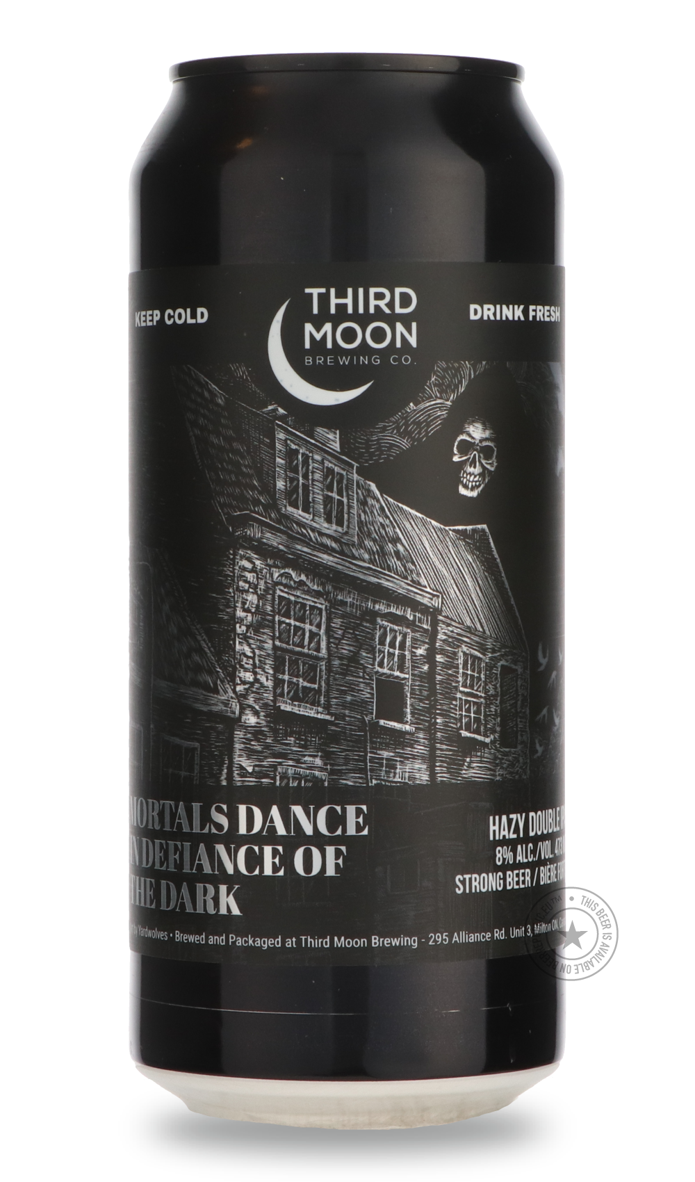 Mortals Dance In Defiance of the Dark by Third Moon, beer label