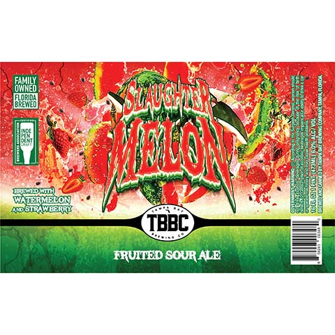 Tampa Bay Slaughtermelon Fruited Sour Ale by Tampa Bay Brewing Co Brewpub, beer label