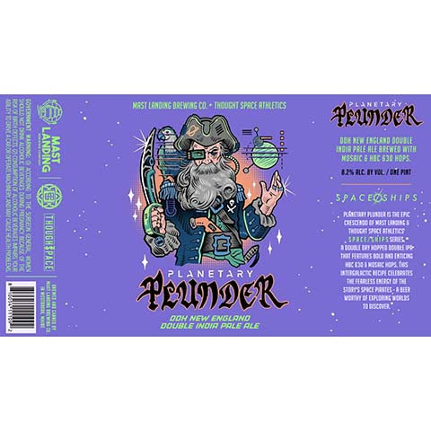 Masthead Planetary Plunder DDH New England DIPA by Masthead Brewing Co, beer label