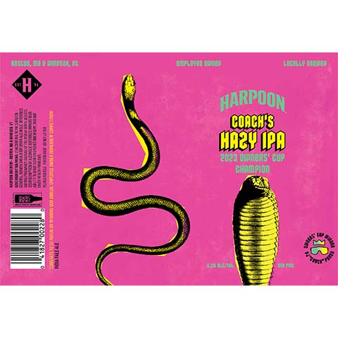 Harpoon Coach's Hazy IPA by Harpoon Brewery, beer label