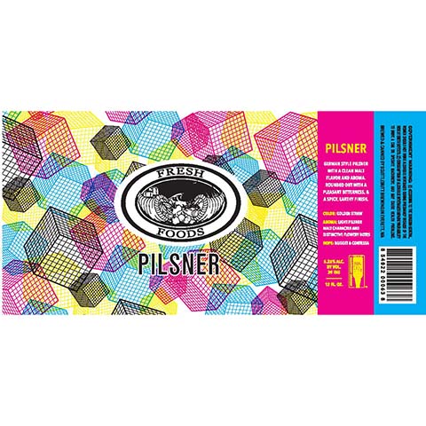 Scuttlebutt Fresh Foods Pilsner by Scuttlebutt Brewing Co, beer label