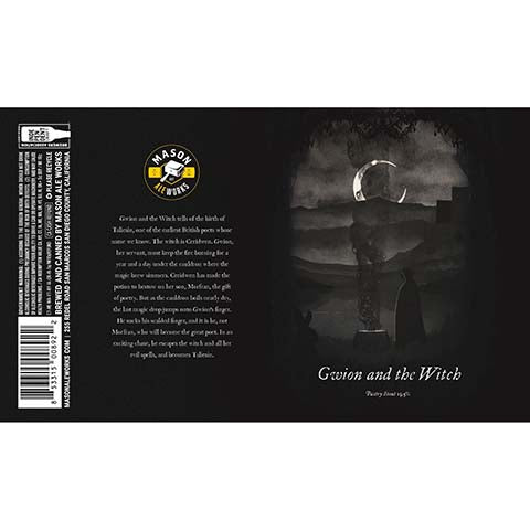 Mason Aleworks Gwion and the Witch Pastry Stout by Mason Aleworks, beer label