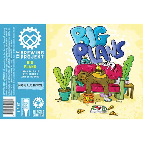 The Brewing Projekt Big Plans IPA by The Brewing Projekt, beer label
