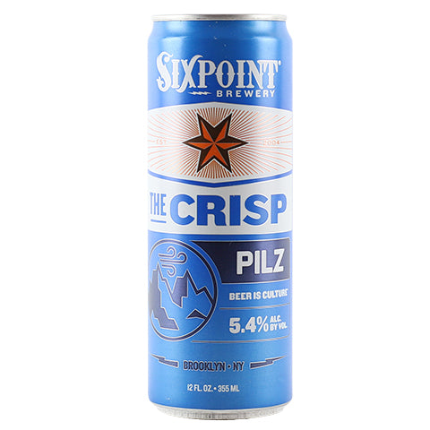 Sixpoint The Crisp Pilz by Sixpoint Brewery, beer label