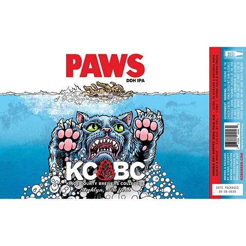 Kings County Brewers Collective Paws DDH IPA by Kings County Brewers Collective, beer label